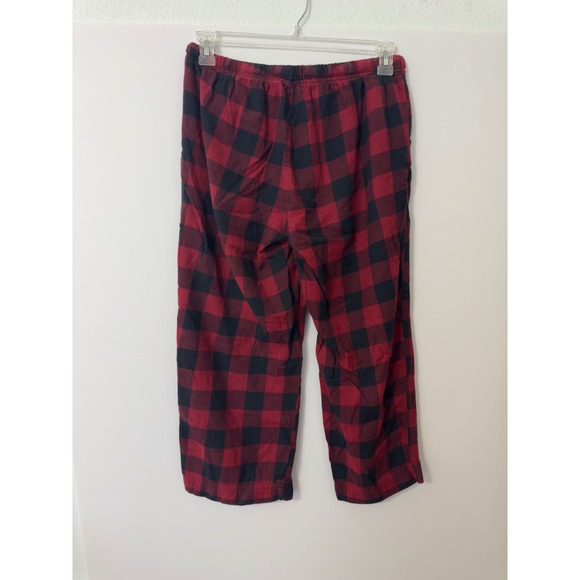 Pact Women's Flannel Pajama Pants Red Black Buffalo Plaid Cotton Lounge Sleep M - Picture 2 of 9